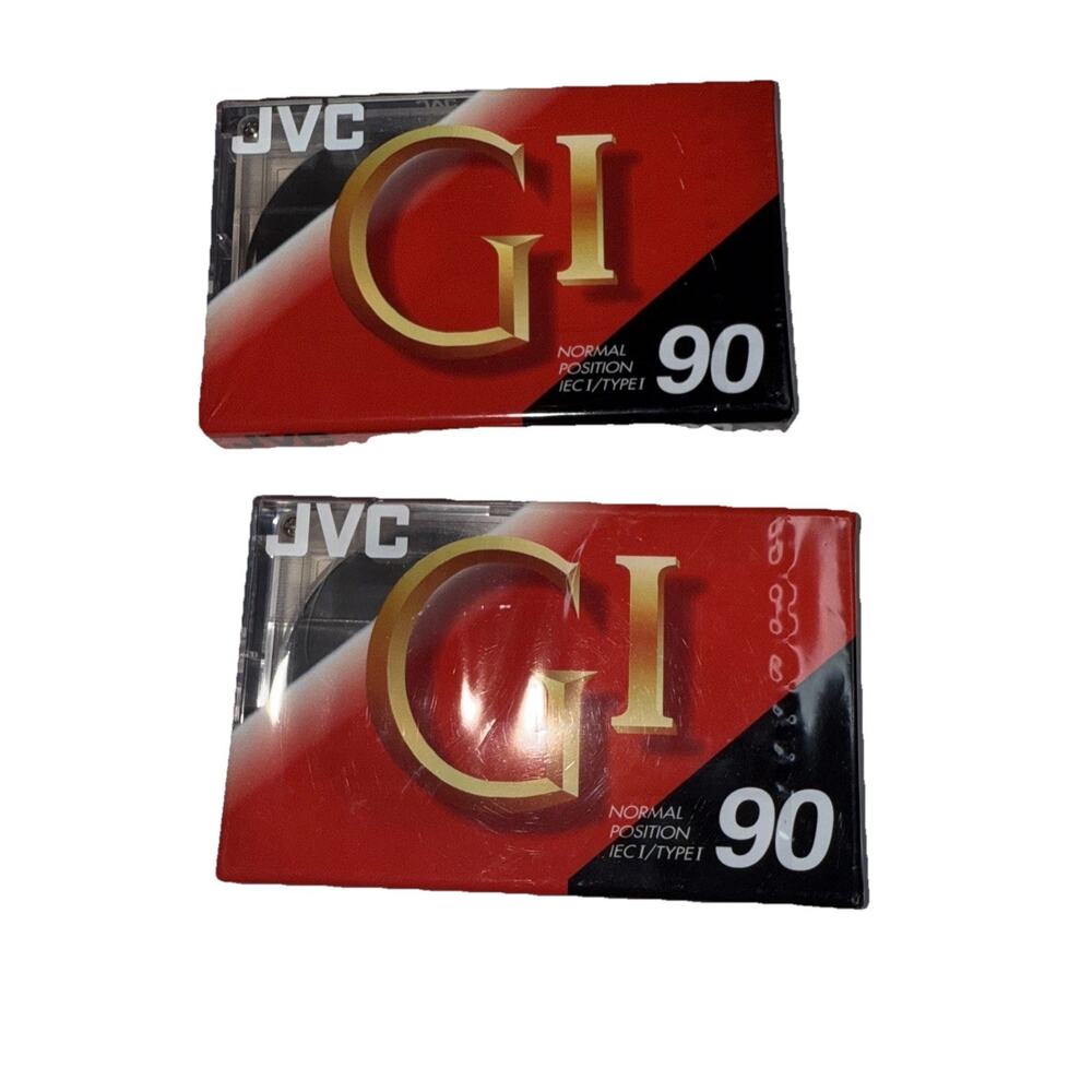 Lot of 2 JVC GI-90 B Blank Audio Cassette Tapes – NEW & SEALED
